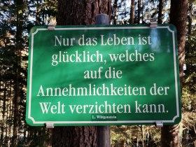 Wittgenstein Traktate entlang des Weges, © Wiener Alpen in Niederösterreich - Wechsel