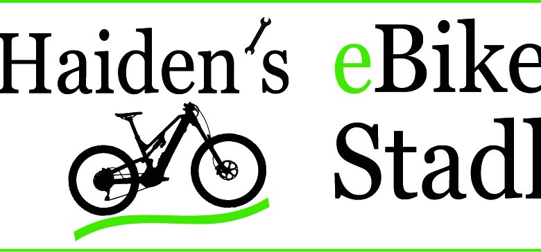 Logo von Haiden's eBike Stadl mit einem stilisierten Fahrrad und Werkzeug.